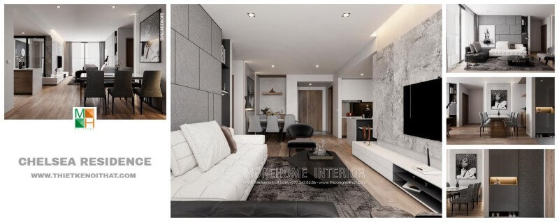 Thiết kế nội thất chung cư Chelsea Residence hiện đại